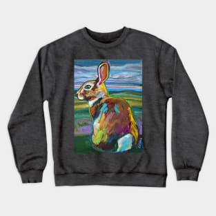 Wild Mountain Rabbit by Robert Phelps Crewneck Sweatshirt